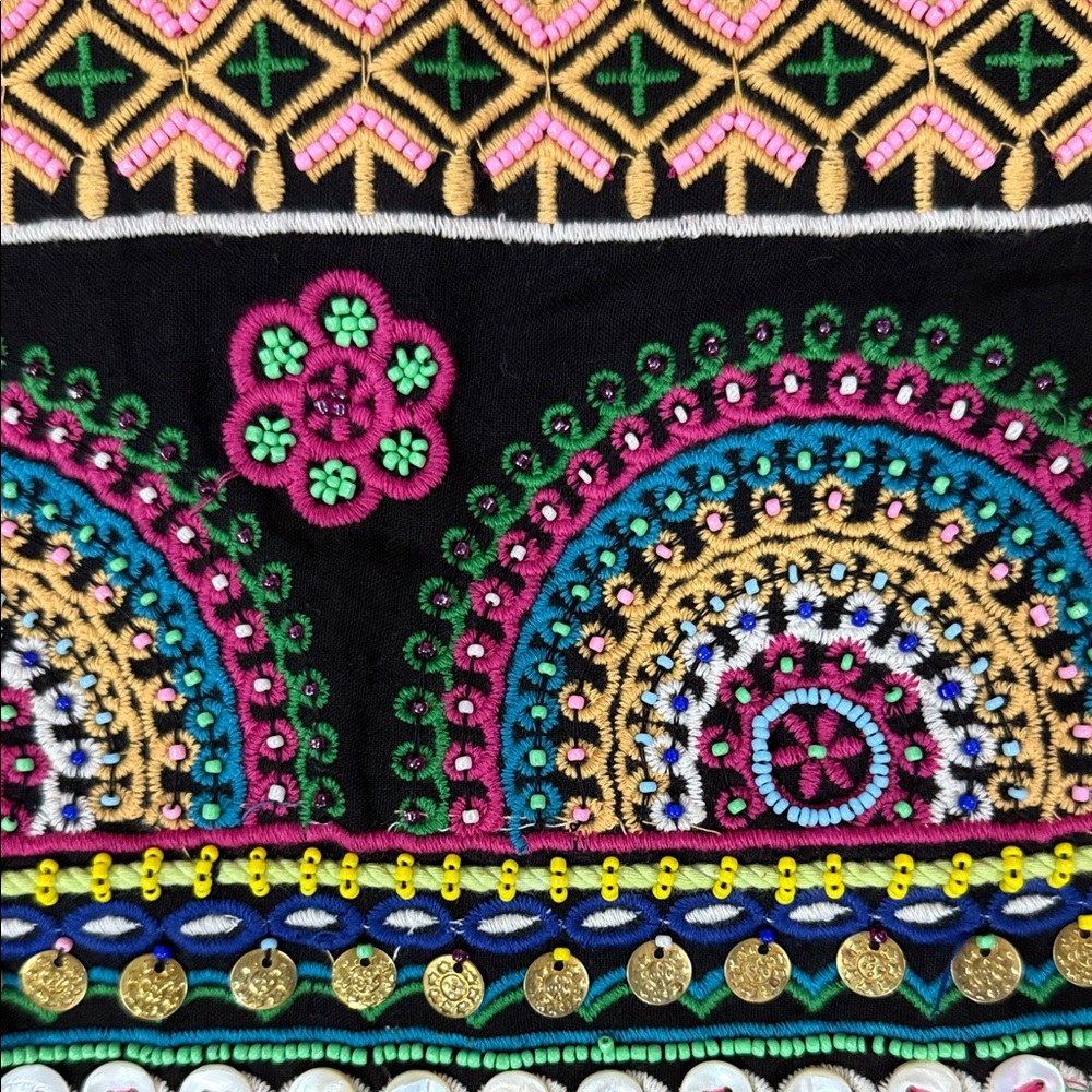 Tienda Ho Multicolor Embroidered Beaded Jacket NWT SKU1326 - Picture 6 of 14